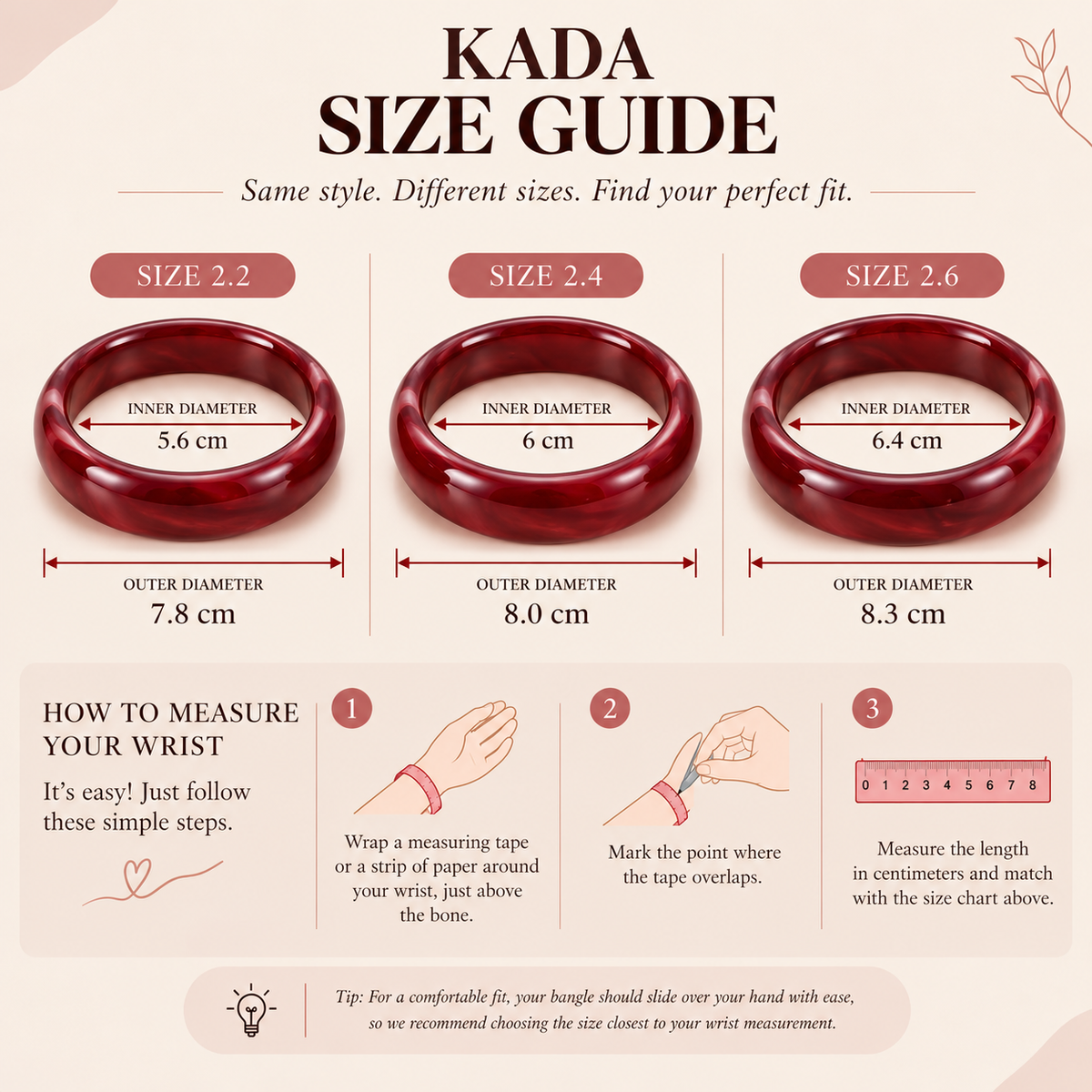 Rose Thick Kada Pair of 2 – Handmade Preserved Rose Bangles