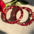 Rose Bangles Pair of 2 – Handmade Preserved Red Rose Bangles for Women